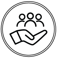 Hands with People Icon